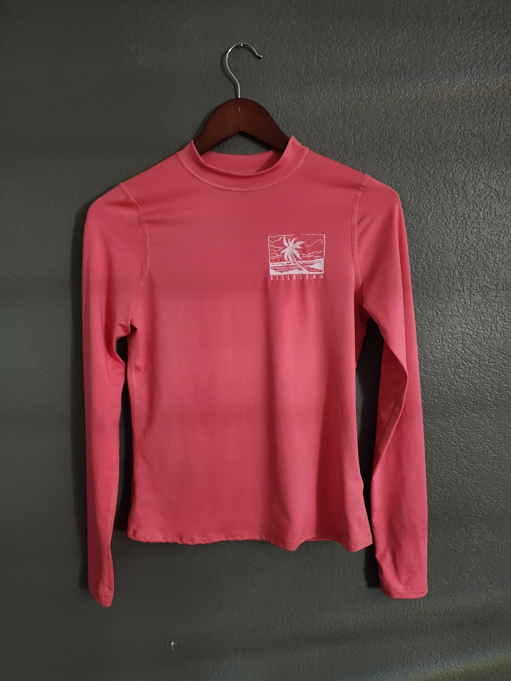 Billabong Pink Surf Rash Guard Top Y2K Coastal Beach Girl Swimwear